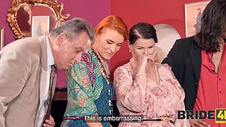 According to a bizzare tradition, a man must fuck his bride during the wedding ceremony