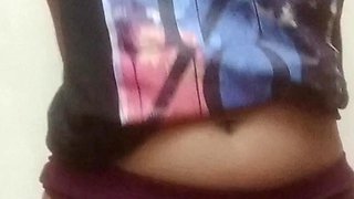 Indian College Girl Having Fun Alone at Home