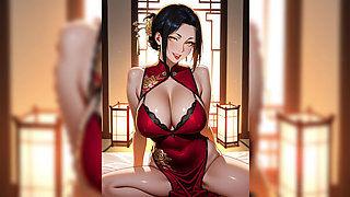 Red Dress Seductive Waifu
