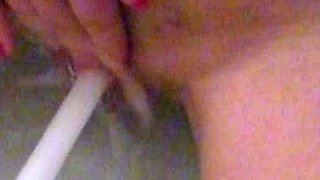 Beautiful Sonya having a horny solo toy masturbation