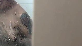 Latina with a Huge Ass Is Spied on in the Bathroom While Bathing - Porn in Spanish