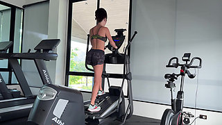 training in the gym. do you want the same but without clothes?