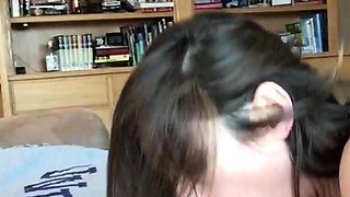 Extreme amateur pov blowjob with brunette babe