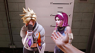 Sex hentai girl d.va get gang bang for shifting and give deep blowjob and anal hard rough sex