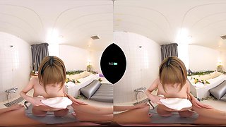 Asian redhead babe VR sex