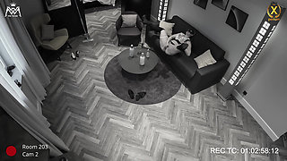 Home Visit to the User - Cheeky Cleaning Show and Hot Pee on the Living Room Floor!