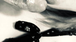 I Suck Him and Make Myself Cum with My Fuck Machine