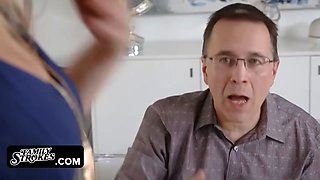 Pissed off hot blond cougar seeks her stepson\u2019s attention