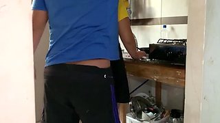 Step Brother-in-law Fucks Me Hard in Kitchen While Cooking - Husband Away!