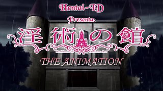 Busty babes got trapped in a horny monster infested mansion hentai