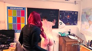 Strict Teacher Diana Von Rigg Punishes Naughty Student in School - Hard Caning & Whipping