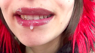 I make phlegm faces ASMR latina  face fetish mouth fetish