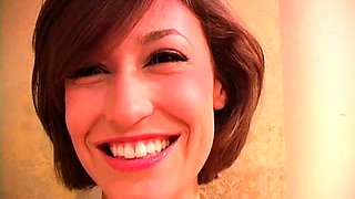 Skinny brunette amateurs dp solo