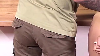 Stepdad and House Maid Use Innocent Stepdaughter for Their Own Pleasure