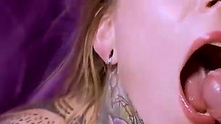 Tattooed Horny Women with Small Tits Fuck It Good Again and Show the Man What He Wants