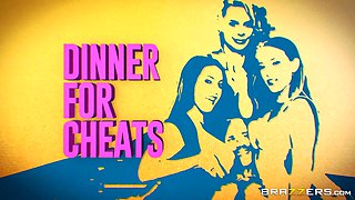 Dinner For Cheats With Johnny Sins, Phoenix Marie, Angela White, Kagney Linn Karter - Brazzers