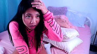 Amateur asian teen licks ass and sucks cock