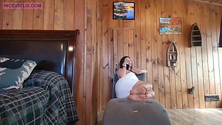 Nude girl shows her body solo