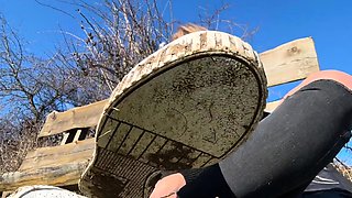 Hot blonde has a kinky foot fetish