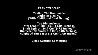 Francys Belle Testing The Handmade Impaler Size XL (With Additional