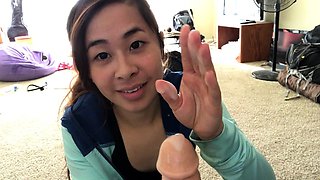 Japanese teen uses toys to pleasure pussy