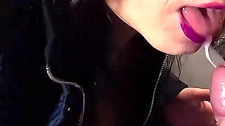 Smoking Blowjob, Cameltoe Tease & Double Cum on My Downjacket 331