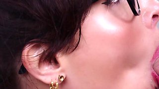 Swallowing Your Cum Close-up Oral Creampie Blowjob