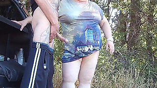 In a Park, I Fuck My Girlfriend Doggy Style in Her Pussy, Then in Her Mouth and Cum Twice in a Minute