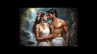 New India Couple Kissing In Front of Mountain
