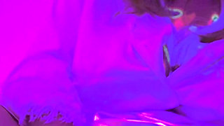 Neon Glow Massive Tits Masked Hottie Goes Wild Solo Masturbating with Anime Moans - Lilykoti