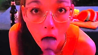 Summer Holiday Blowjob with Cum in Mouth