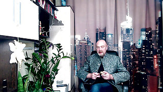 Filming a movie about checking the elasticity of an elderly secretary's pussy..)) View from one of the cameras ...))