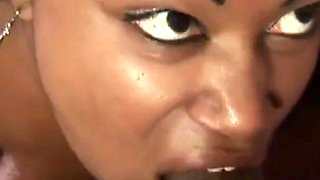 Very fat black woman with big ass and natural tits fucks a huge black cock