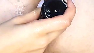 Step Sister Femdom Teasing Stepbrother, CBT, Inserting Huge Dildos Deep in His Ass