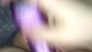Playing with Myself with Purple Dildo