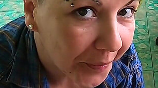 Morning cum swallow right next to the street window