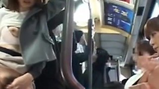 Publicsex Asian Sucks Cock On The Bus