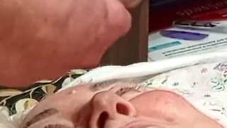 Neighbor Gets a Mouthful of Cum After I Jerk off My Dick