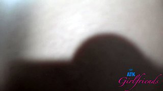 Slim brunette enjoys smoking in bed mid sex POV