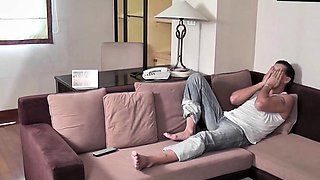 Petite ladyboy with a small cock enjoys getting fucked