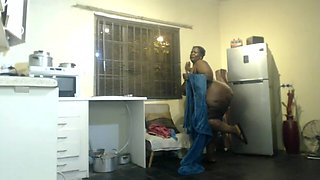 Fat Ass BBW Moaning and Stripteasing at the Kitchen