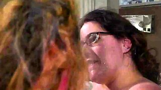 Busty amateur girlfriend full blowjob with facial cumshot