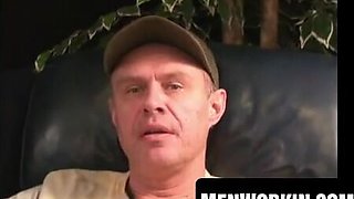 Mature fellow strokes rock hard until he pumps out a XXL blast