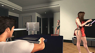 My girlfriend sucked me off while my wife was nearby l 3d Hentai Animation