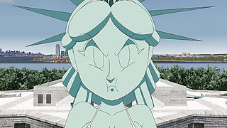 4th of July Hentai Cartoon - Sexy Statue of Liberty