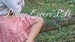 Student Viral, Risky Fucked at the Forest Outdoor Creampie