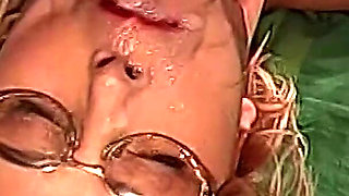 Ggg - Blonde with Big Tits Gets Covered in Cum by Multiple Guys with Huge Cocks