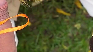 Story #5. French Porn Star Lilly with Glasses Takes a Golden Shower, Sucks a Big Dick, Has Urine and Blows Bubbles in a Park