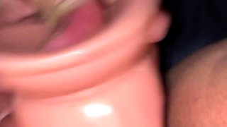Close up solo beauty toying ass