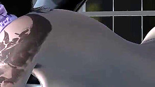E Girl Pounded on the Car Door